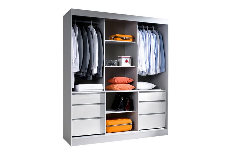 Aberfelt Barnskåp 180x216 cm Vit - Barn & bebis - Förvaring barnrum