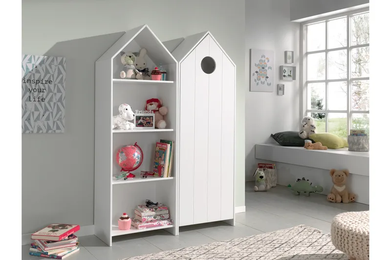 Bustorp Barnmöbelset - Vit - Förvaring - Skåp - Garderobsskåp