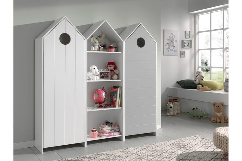 Bustorp Barnmöbelset, Vit/Grå