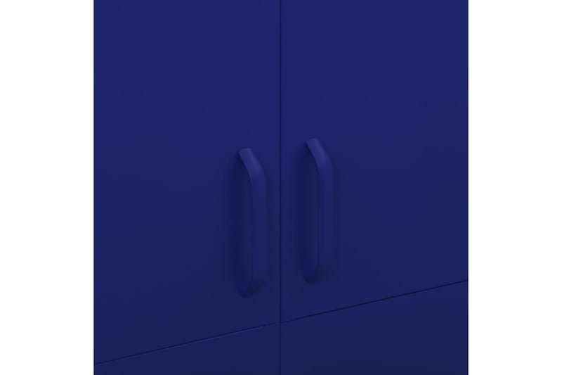 Garderob 90x50x180 cm marinblå stål - Blå - Barn & bebis - Förvaring barnrum - Barngarderob