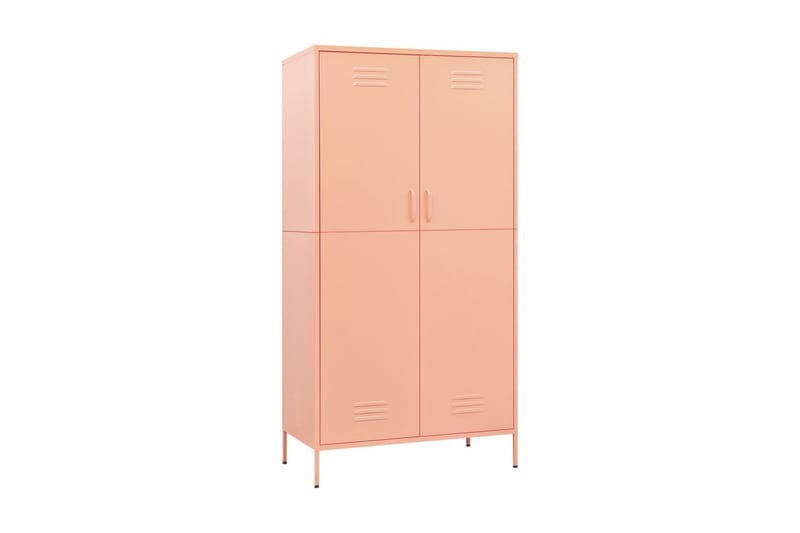 Garderob 90x50x180 cm rosa stål - Rosa - Garderobsskåp - Barngarderob
