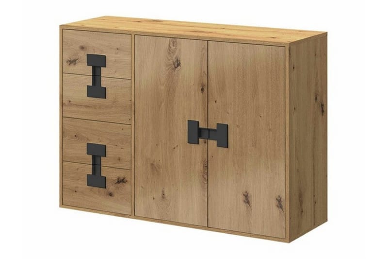 Castlebay Barnskåp 117x86 cm Brun - Barn & bebis - Förvaring barnrum