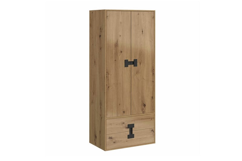 Castlebay Barnskåp 80x191 cm Brun - Barn & bebis - Förvaring barnrum