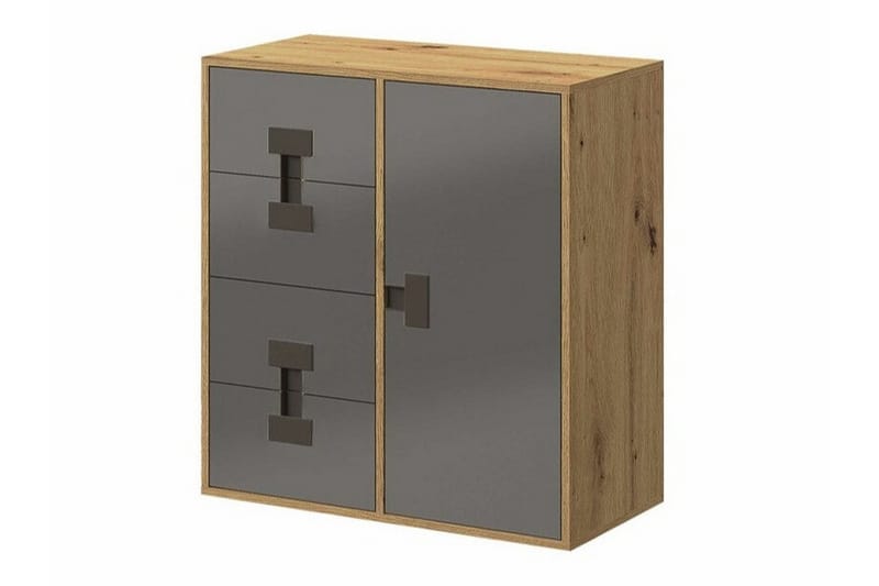 Castlebay Barnskåp 80x86 cm Grå - Barn & bebis - Förvaring barnrum