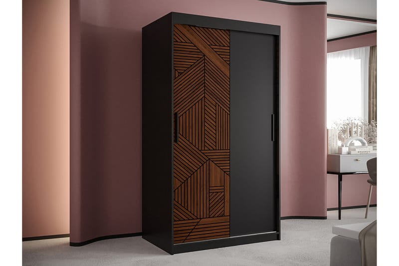 Dunvegan Garderob 100x200 cm Svart - Barn & bebis - Förvaring barnrum