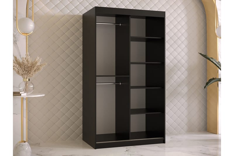 Dunvegan Garderob 100x200 cm Svart - Barn & bebis - Förvaring barnrum