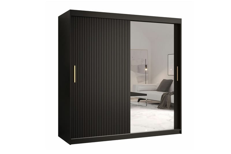Dunvegan Garderob 180x200 cm Svart - Barn & bebis - Förvaring barnrum