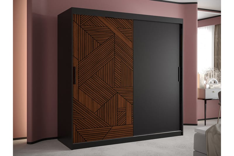 Dunvegan Garderob 180x200 cm Svart - Barn & bebis - Förvaring barnrum