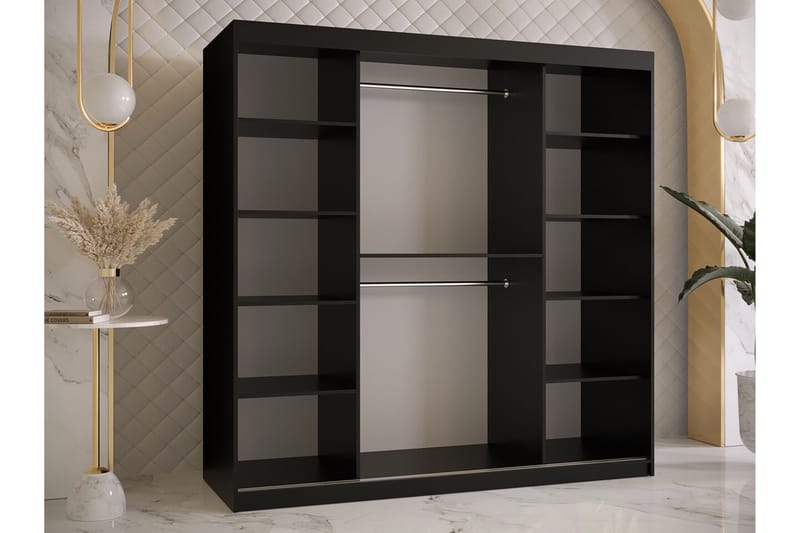 Dunvegan Garderob 180x200 cm Svart - Barn & bebis - Förvaring barnrum