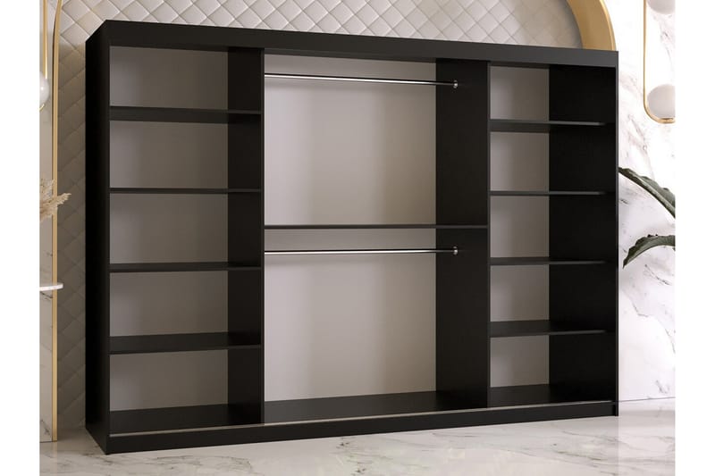 Dunvegan Garderob 250x200 cm Svart - Barn & bebis - Förvaring barnrum