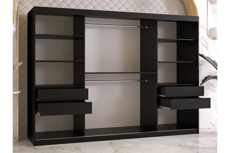 Dunvegan Garderob 250x200 cm Svart - Barn & bebis - Förvaring barnrum