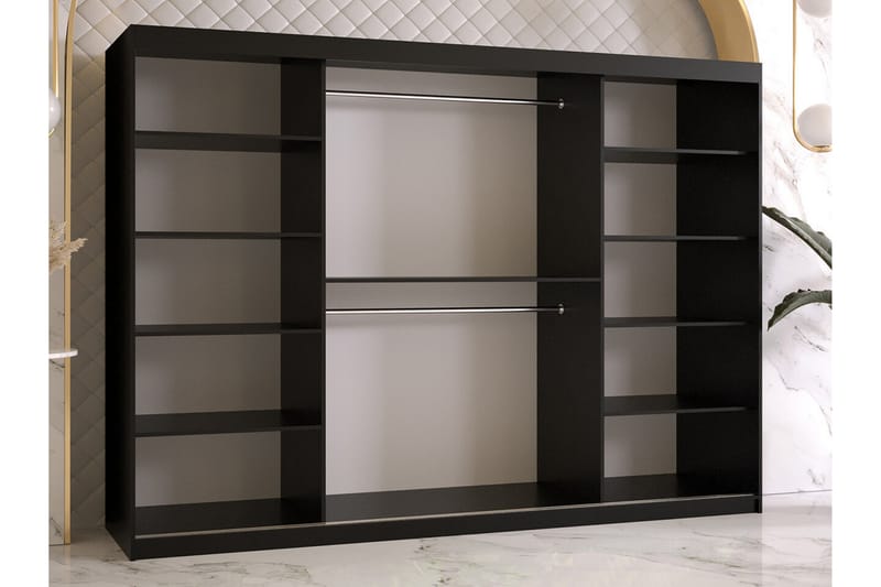 Dunvegan Garderob 250x200 cm Svart - Barn & bebis - Förvaring barnrum