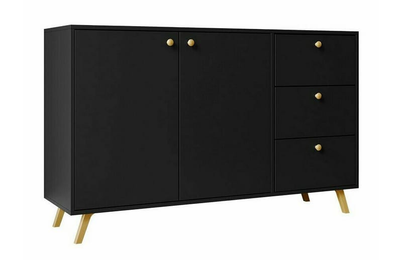 Emyvale Barnskåp 138x86 cm Svart - Barn & bebis - Förvaring barnrum