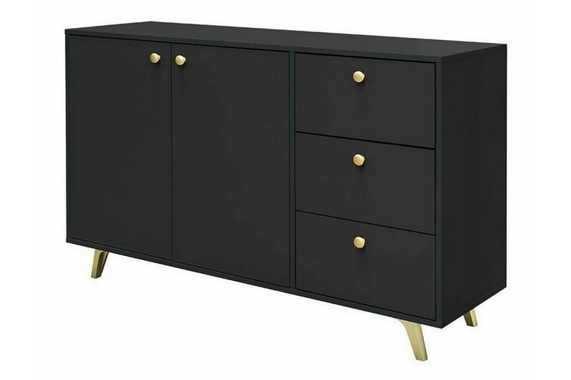 Emyvale Barnskåp 138x86 cm Svart - Barn & bebis - Förvaring barnrum