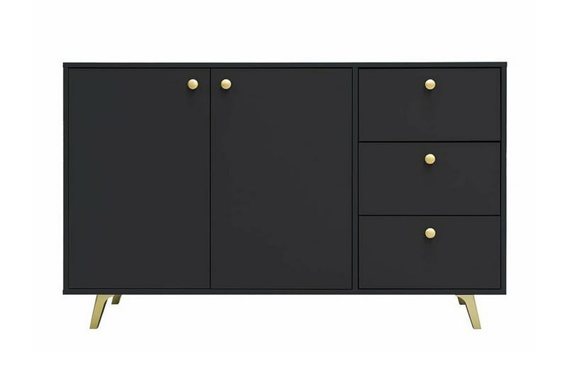 Emyvale Barnskåp 138x86 cm Svart - Barn & bebis - Förvaring barnrum