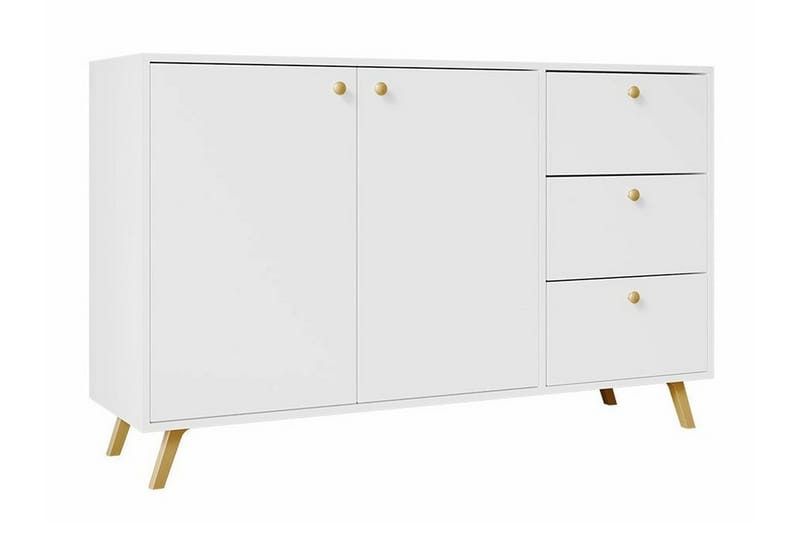 Emyvale Barnskåp 138x86 cm Vit - Barn & bebis - Förvaring barnrum
