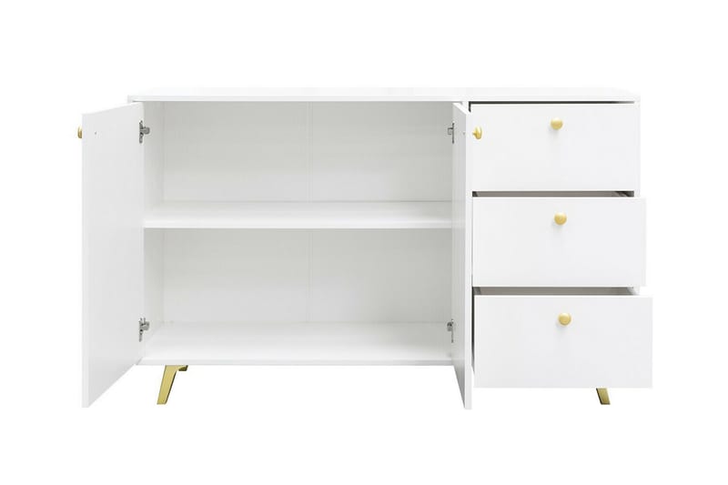 Emyvale Barnskåp 138x86 cm Vit - Barn & bebis - Förvaring barnrum