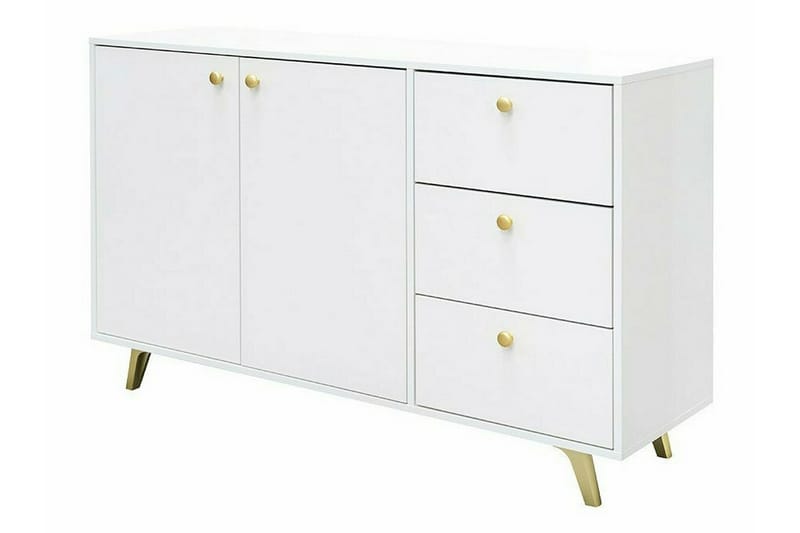 Emyvale Barnskåp 138x86 cm Vit - Barn & bebis - Förvaring barnrum