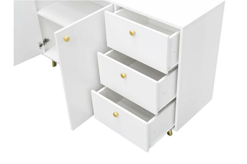 Emyvale Barnskåp 138x86 cm Vit - Barn & bebis - Förvaring barnrum