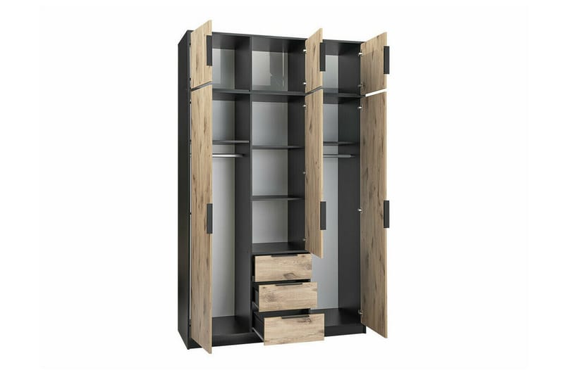 Emyvale Barnskåp 149x245 cm Svart - Barn & bebis - Förvaring barnrum