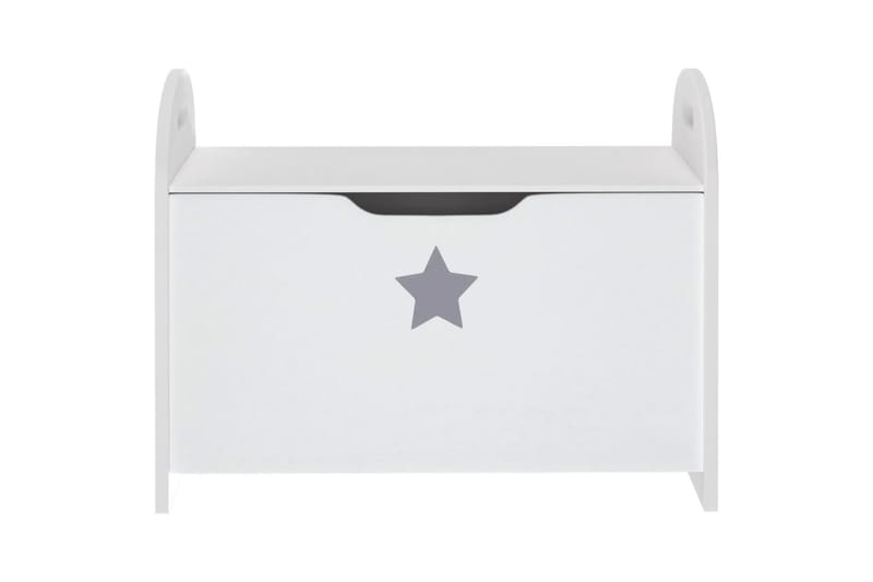 Förvaringsbänk barn vit 60x40x46,5 cm MDF - Leksakslådor - Förvaring barnrum - Barnrum
