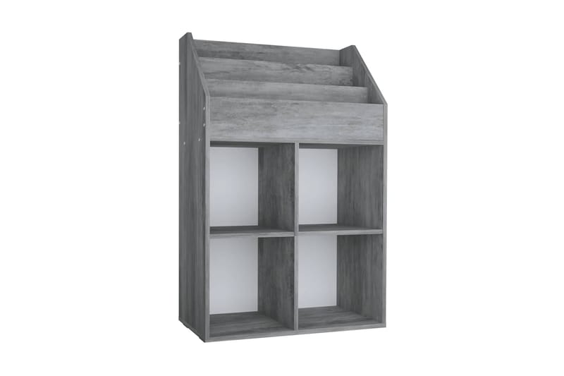 Tidningsställ för barn betonggrå 71x30x114 cm spånskiva - Betonggrå - Förvaring - Småförvaring - Förvaringsställ - Tidningsställ