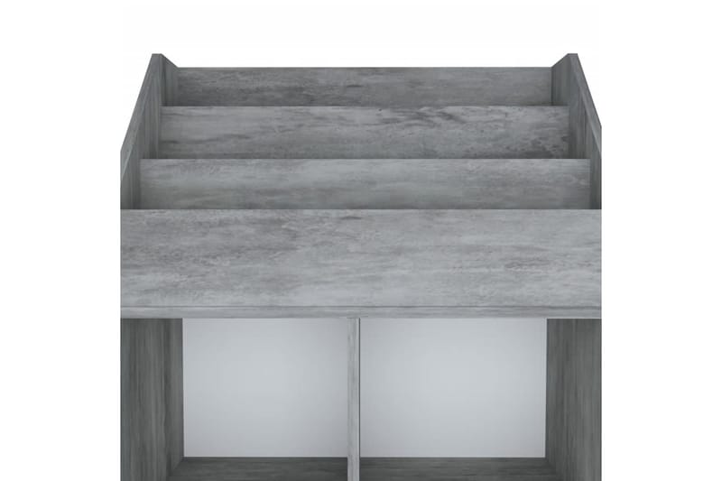 Tidningsställ för barn betonggrå 71x30x114 cm spånskiva - Betonggrå - Förvaring - Småförvaring - Förvaringsställ - Tidningsställ