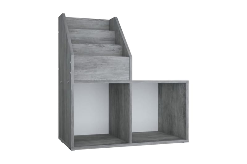 Tidningsställ för barn betonggrå 71x30x78,5 cm spånskiva - Betonggrå - Barn & bebis - Förvaring barnrum - Hylla barnrum - Bokhylla barn