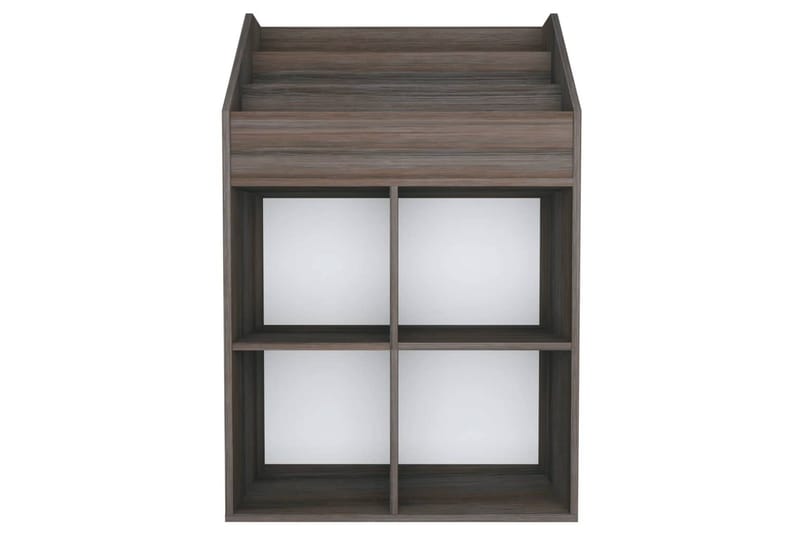 Tidningsställ för barn grå och sonoma-ek 71x30x114 cm spånsk - Grå - Barn & bebis - Förvaring barnrum - Hylla barnrum - Bokhylla barn