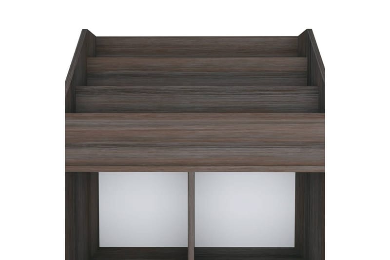 Tidningsställ för barn grå och sonoma-ek 71x30x114 cm spånsk - Grå - Barn & bebis - Förvaring barnrum - Hylla barnrum - Bokhylla barn
