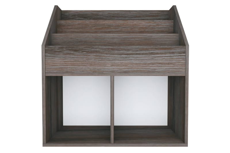 Tidningsställ för barn grå och sonoma-ek 71x30x78,5cm spånsk - Grå - Barn & bebis - Förvaring barnrum - Hylla barnrum - Bokhylla barn