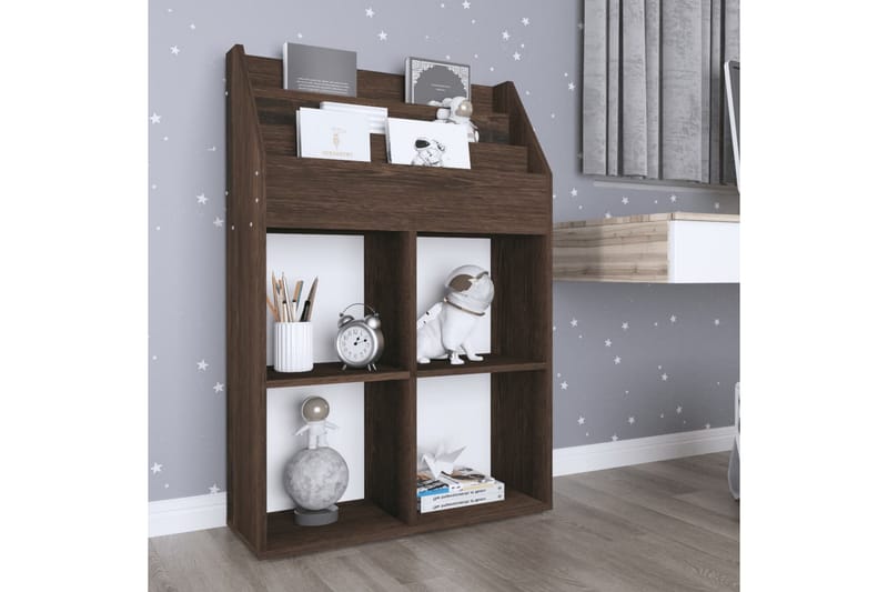 Tidningsställ för barn rökig ek 71x30x114 cm spånskiva - Rökig ek - Förvaring - Småförvaring - Förvaringsställ - Tidningsställ