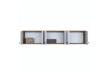 Jaibir Vägghylla 179,6x37,5 cm Brun/Vit - Hanah Home - Förvaring - Hyllor - Vägghylla