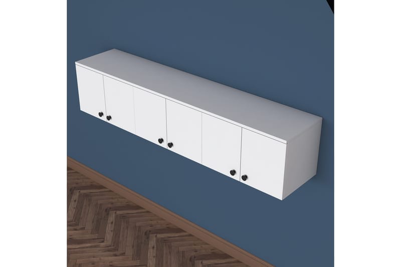 Jaibir Vägghylla 179,6x37,5 cm Vit - Hanah Home - Förvaring - Hyllor - Vägghylla