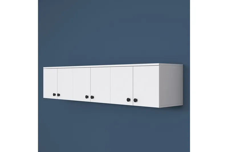 Jaibir Vägghylla 179,6x37,5 cm Vit - Hanah Home - Förvaring - Hyllor - Vägghylla