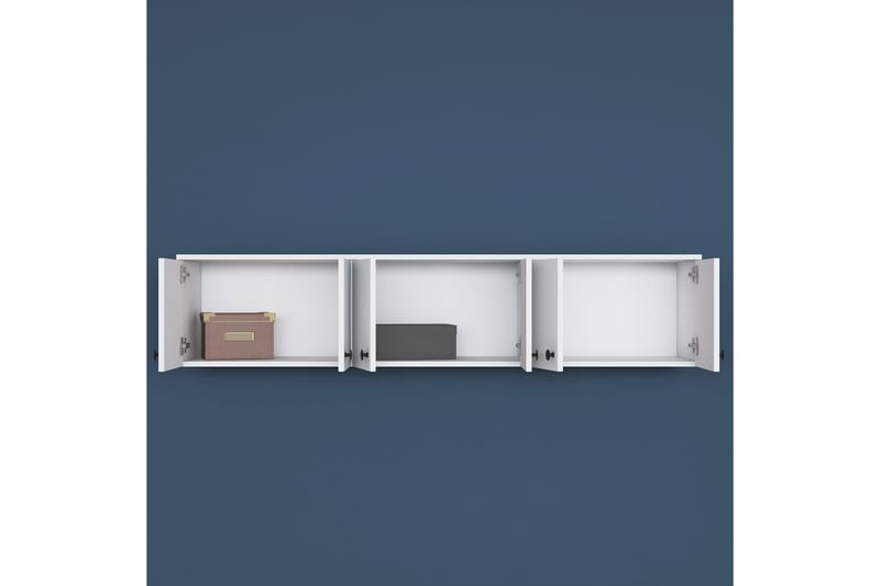 Jaibir Vägghylla 179,6x37,5 cm Vit - Hanah Home - Förvaring - Hyllor - Vägghylla
