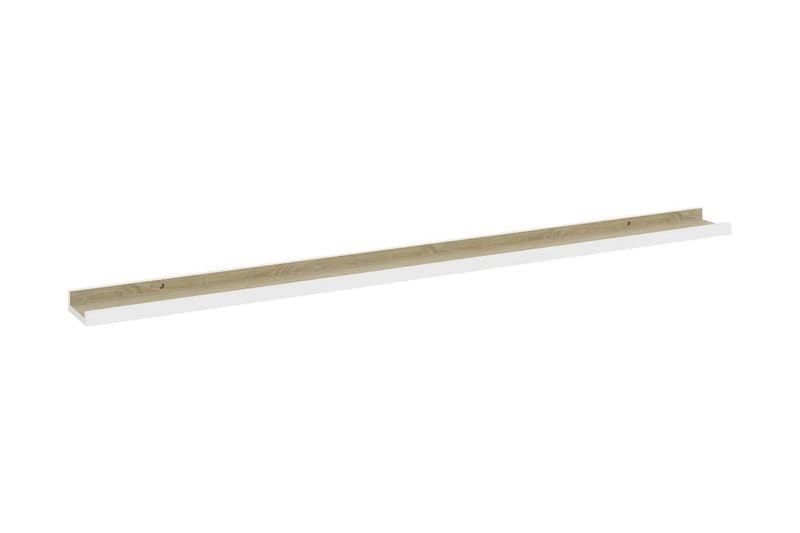 Vägghyllor 2 st vit och sonoma-ek 115x9x3 cm - Vit/ek - Förvaring - Köksförvaring - Kökshylla