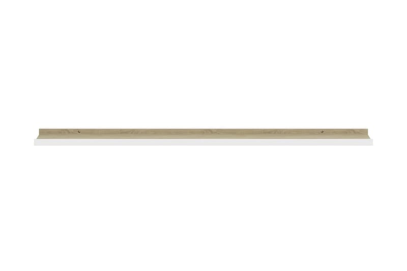 Vägghyllor 2 st vit och sonoma-ek 115x9x3 cm - Vit/ek - Förvaring - Köksförvaring - Kökshylla