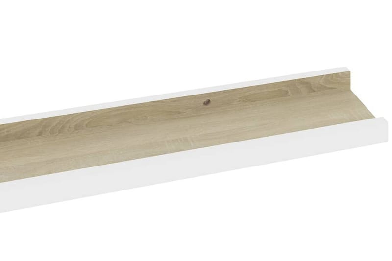 Vägghyllor 2 st vit och sonoma-ek 115x9x3 cm - Vit/ek - Förvaring - Köksförvaring - Kökshylla