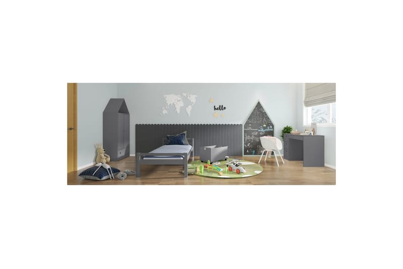 Leksakslåda/Skrin Alpi 68x39x43 cm, Grå - 68x39x43 cm, Grå - Barn & bebis - Förvaring barnrum - Leksaksförvaring - Leksakslådor