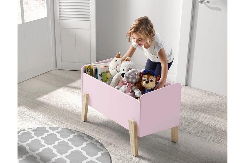 HIPSTOP Förvaringslåda Rosa - Rosa - Barn & bebis - Förvaring barnrum - Leksaksförvaring - Leksakslådor