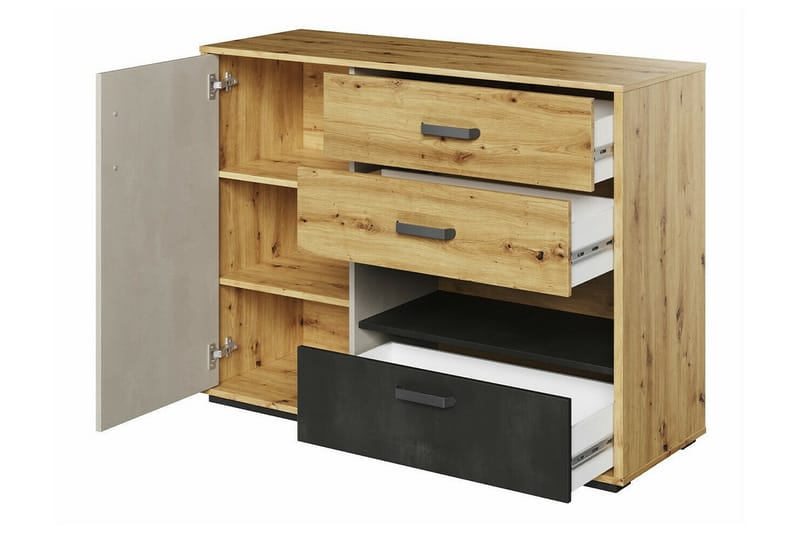 Rathmore Barnskåp 120x90 cm Svart - Barn & bebis - Förvaring barnrum