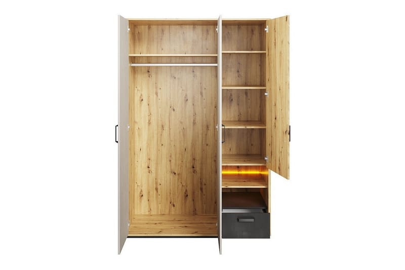 Rathmore Barnskåp 130x195 cm Svart - Barn & bebis - Förvaring barnrum