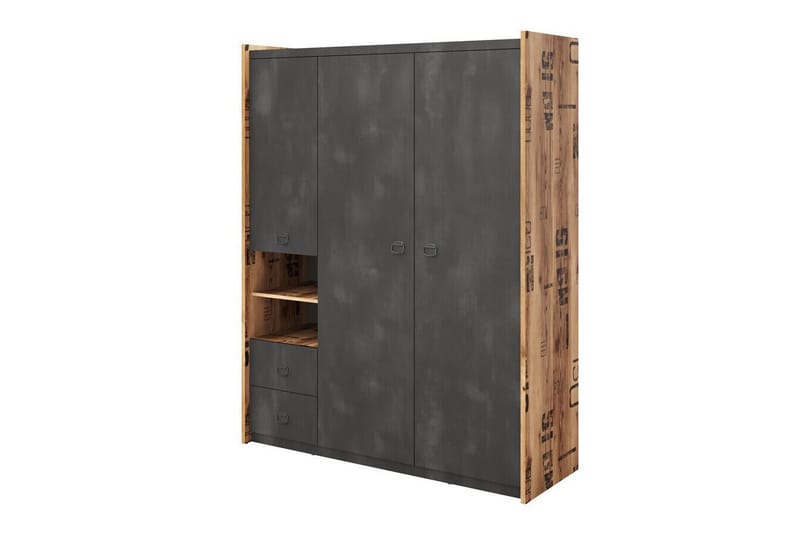 Rathmore Barnskåp 150x190 cm Grå - Barn & bebis - Förvaring barnrum