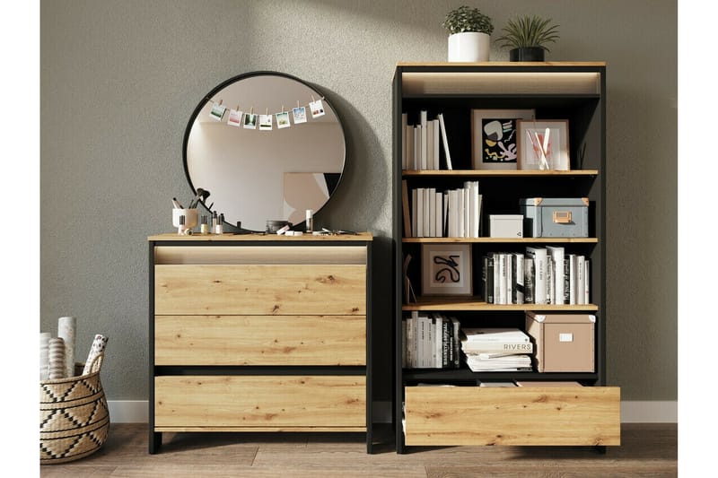 Rathmore Barnskåp 92x89 cm Svart - Barn & bebis - Förvaring barnrum