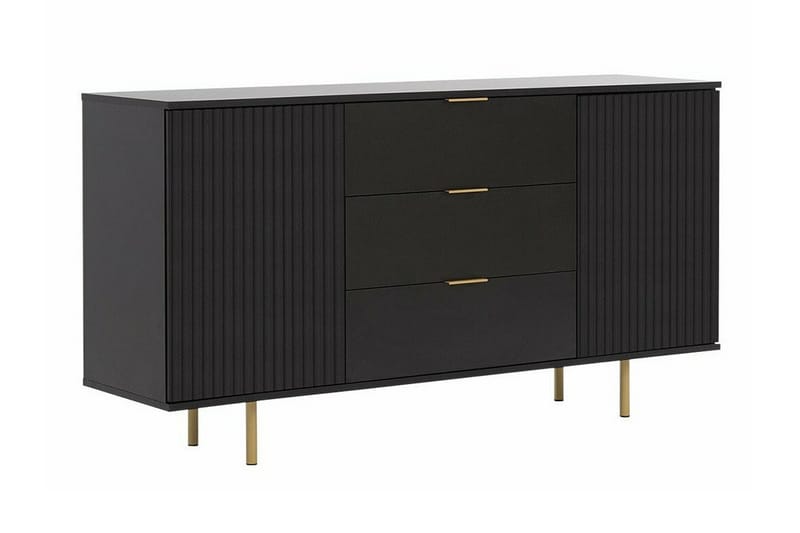 Staffin Barnskåp 150x80 cm Svart - Barn & bebis - Förvaring barnrum