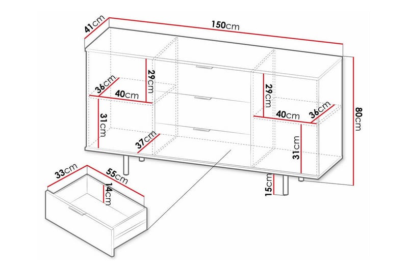 Staffin Barnskåp 150x80 cm Svart - Barn & bebis - Förvaring barnrum