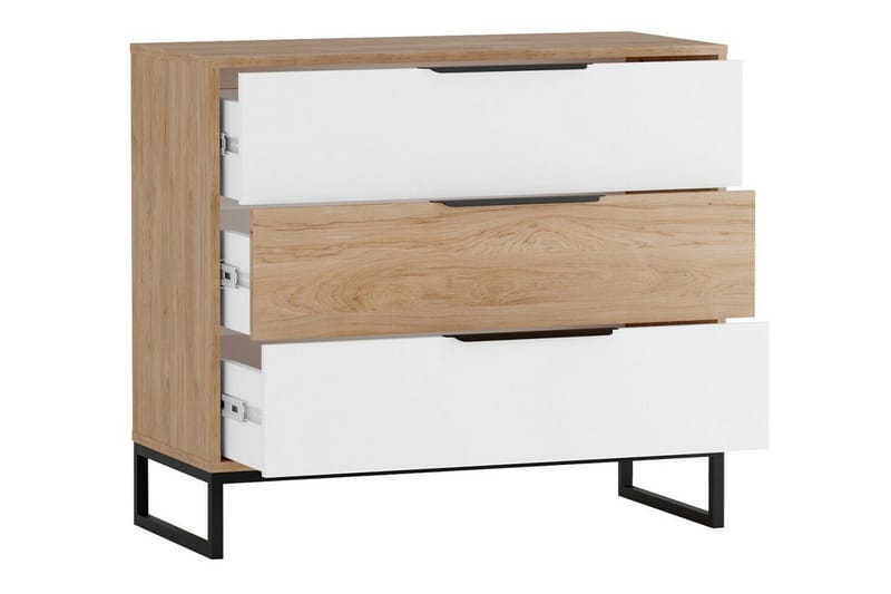 Staffin Barnskåp 90x80 cm Vit - Barn & bebis - Förvaring barnrum