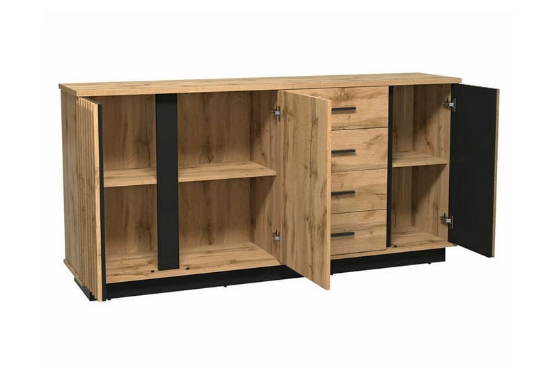 Strathy Barnskåp 178x88 cm Svart - Barn & bebis - Förvaring barnrum
