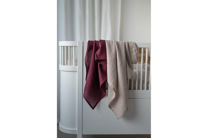 Muslinwrap 2-Pack - Sand/Plommon (70 x 70 cm) - Barn & bebis - Barnrumsinredning & leksaker